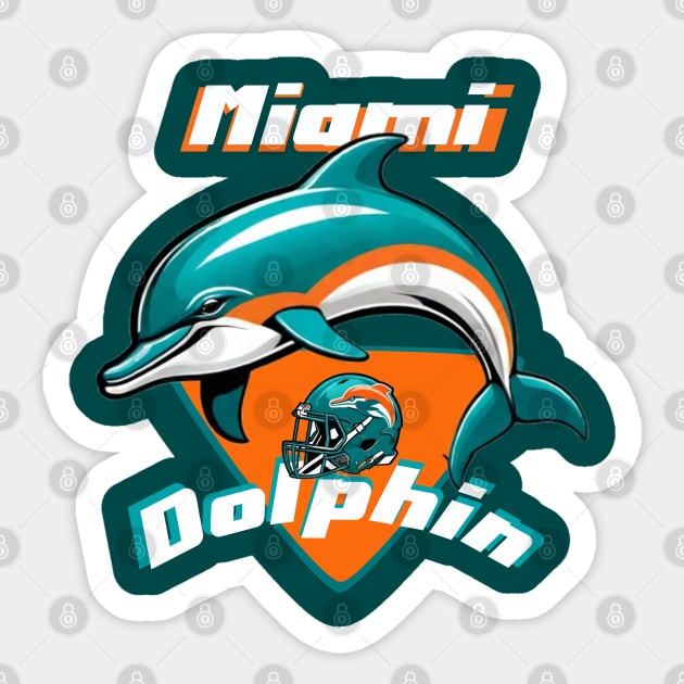miami dolphins Sticker by AOAOCreation